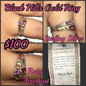 Black Hills Gold Sterling Silver Ring